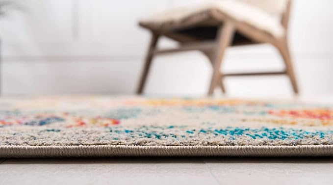 Unique Loom Positano Collection Coastal Modern Turtles Beige Area Rug - Image 4