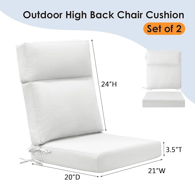 Outdoor Separate High Back Chair Cushion Seat Pads, Rocking Chairs - Image 5