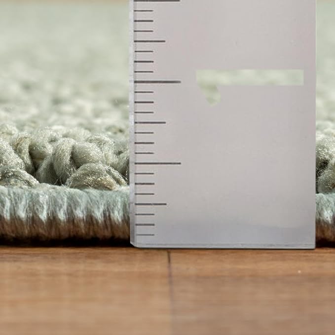 LUXE WEAVERS Solid Machine Woven Green 2x8 Area Rug, Indoor Stain-Resistant - Image 8