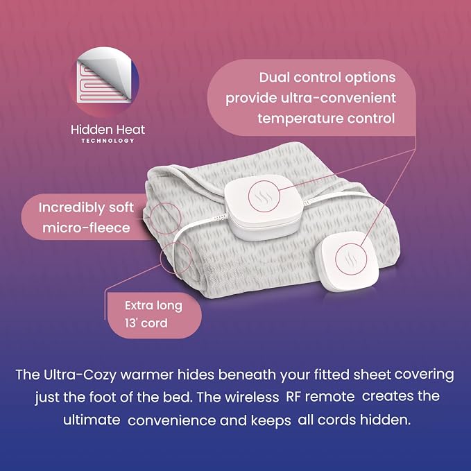 Hidden Heat Electric Foot of The Bed Warmer by SpotWarm; Wireless RF Remote - Image 6