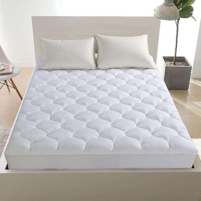 LEISURE TOWN California King Mattress Pad Fitted Quilted Cotton Mattress Cover - Image 9
