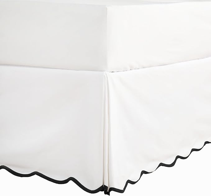 HIG Off-White Chic King Bed Skirt by HIG