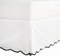 HIG Off-White Chic King Bed Skirt by HIG