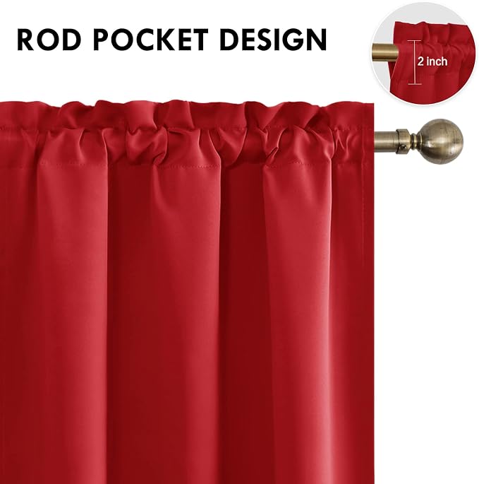 DWCN Christmas Blackout Curtains Room Darkening Thermal Insulated Bedroom - Image 4