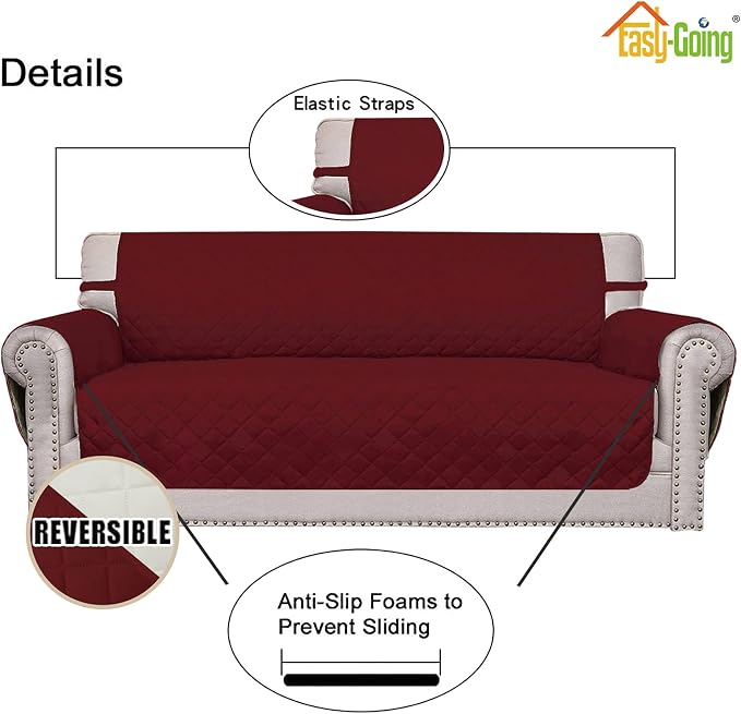 Easy-Going Oversized Chair Sofa Slipcover Reversible Sofa Cover Water Resistant - Image 3
