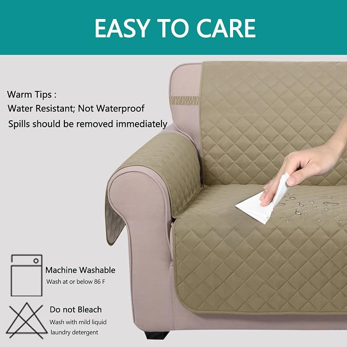 U-NICE HOME Large Sofa Cover Reversible Couch Cover - Image 5
