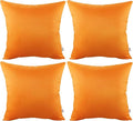 Thmyo 4-Pack 100% Cotton Comfortable Solid Decorative Throw Pillow Case Square by Thmyo