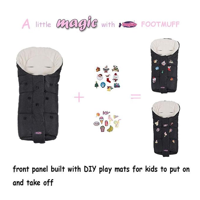Christmas DIY Play Fun Waterproof Winter Stroller Bunting Bag Toddler, Width - Image 2