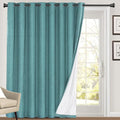 PrinceDeco Blackout Curtains for Sliding Glass Doors Teal Blue Black Out by PrinceDeco