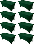 8-Pack Premium Hunter Green Spandex Tablecloths by DailySet