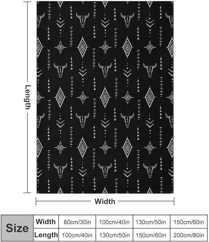 Southwest Blanket, Soft Native Tribal Vintage Abstract Ethnic Pattern Blanket - Image 2