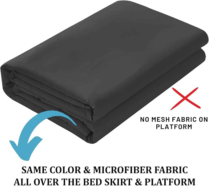 SKY BEDDINGS - King Size Ruffled Bed Skirt - 14 Inch Drop Dust Ruffle Bed Skirt - Image 5