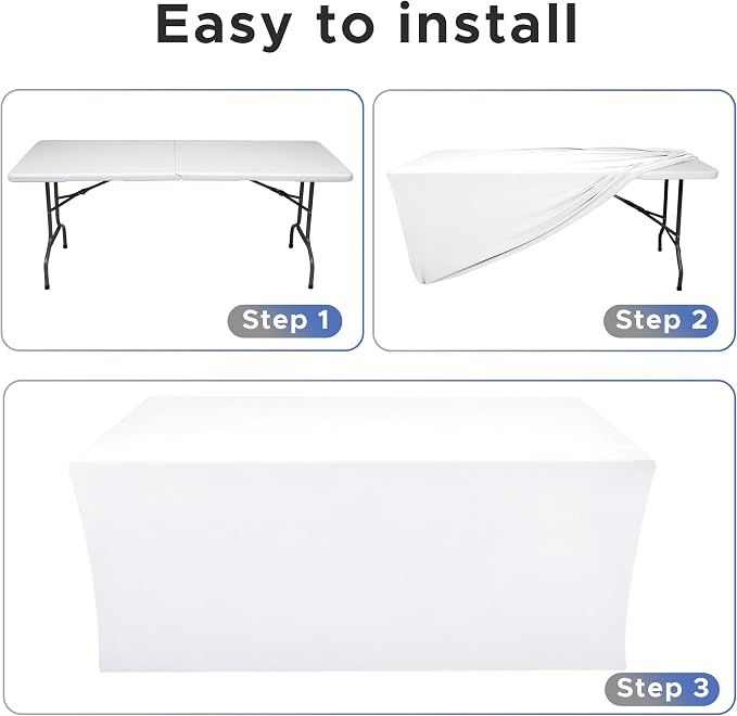 Nasitos White Fitted Table Covers - Image 4