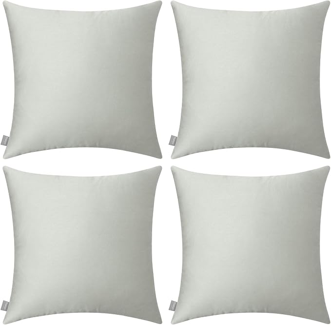 4-Pack 100% Cotton Comfortable Solid Decorative Throw Pillow Case, Thmyo Square by Thmyo
