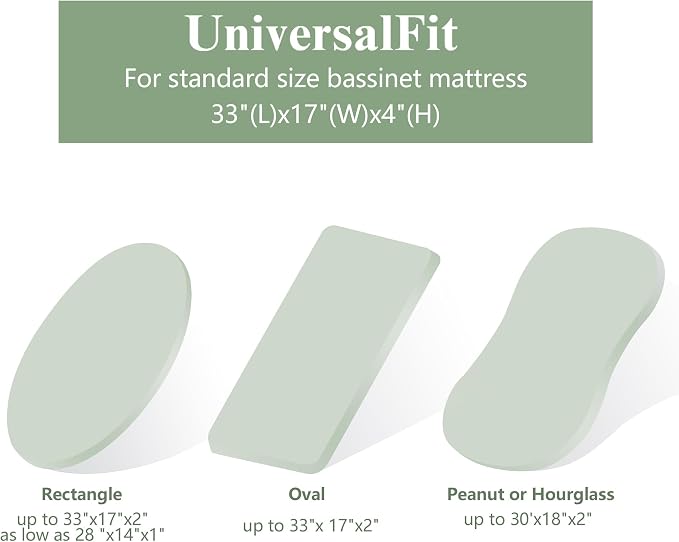 Baby Bassinet Sheets 3 Pack for Boys & Girls, Soft Breathable Muslin Cotton - Image 6