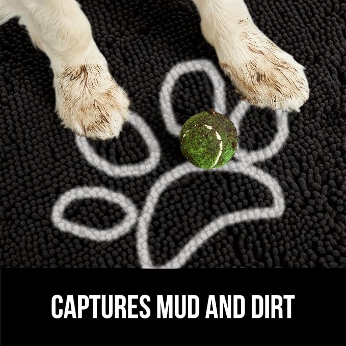 GORILLA GRIP SOAKSTOPPER Dog Door Mat, 48x30 Machine Washable Rug Absorbent - Image 3