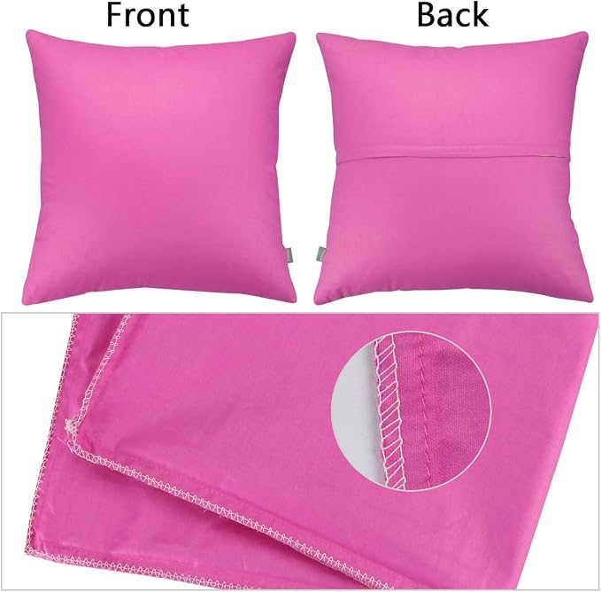 Thmyo 4-Pack 100% Cotton Comfortable Solid Decorative Throw Pillow Case - Image 8