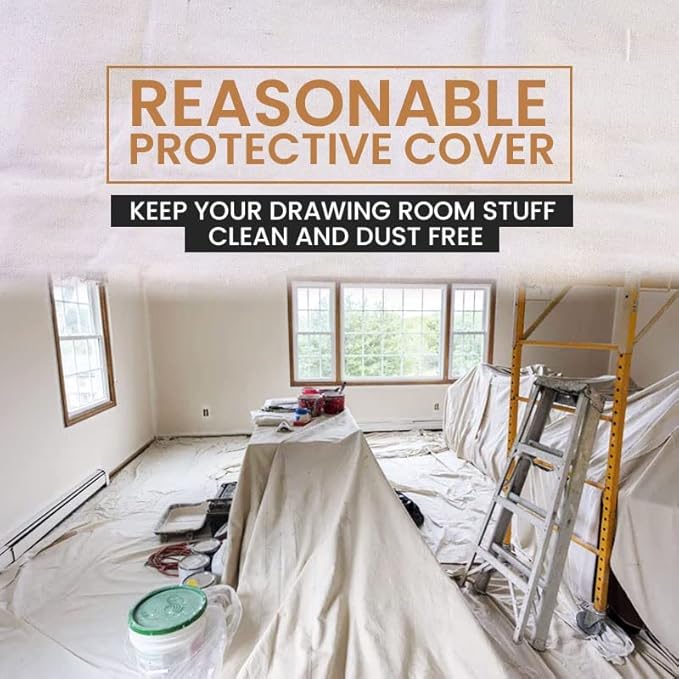 ZUPERIA Canvas Drop Cloth for Painting Painters Drop Cloth for Painting - Image 7