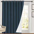 PrinceDeco 100% Blackout Curtains Extra Wide Patio Door Curtain Blackout by PrinceDeco
