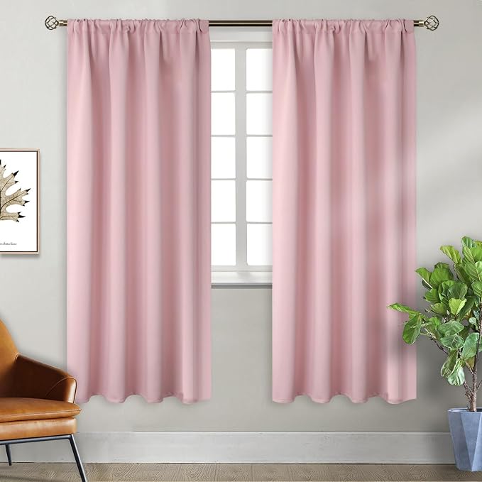 BGment Baby Pink Room Darkening Curtains by BGment