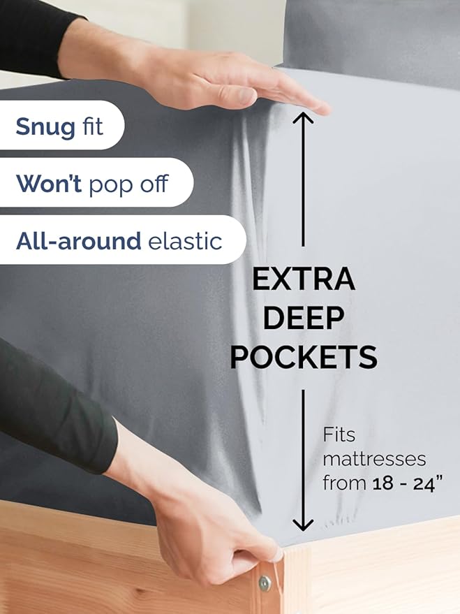 Extra Deep Pocket Twin XL Sheets - Image 3