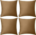 4-Pack 100% Cotton Comfortable Solid Decorative Throw Pillow Case, Thmyo Square by Thmyo