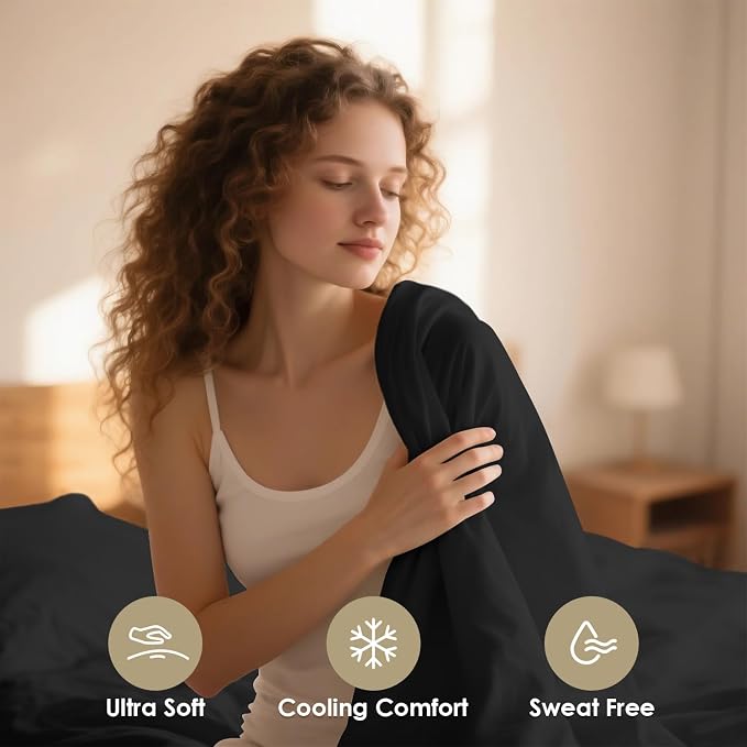 Full Sheet Set - Hotel Luxury 4 Piece Breathable and Cooling Sheets Deep Pocket - Image 3