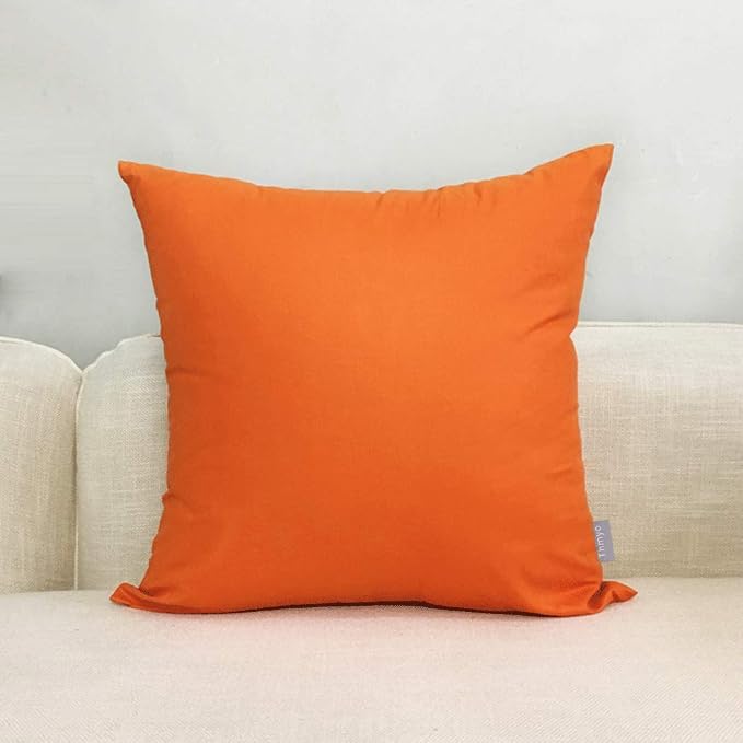 Thmyo 4-Pack 100% Cotton Comfortable Solid Decorative Throw Pillow Cases Square - Image 5