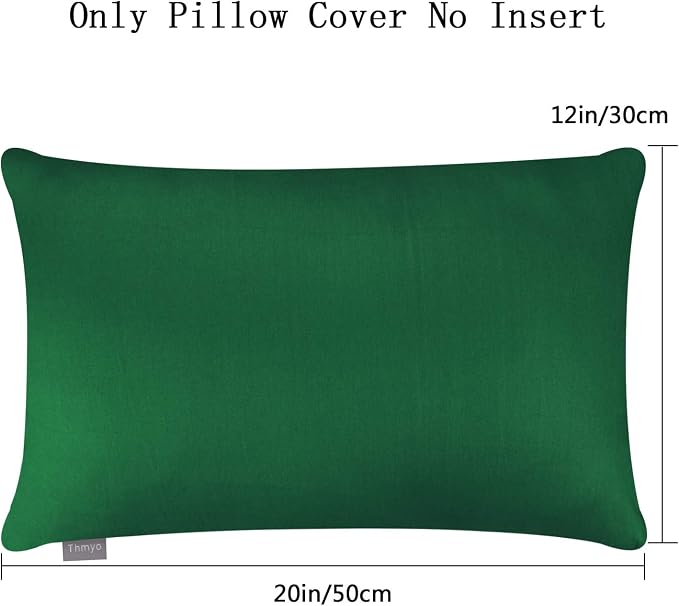 4-Pack 100% Cotton Lumbar Comfortable Solid Decorative Throw Pillow Case - Image 5
