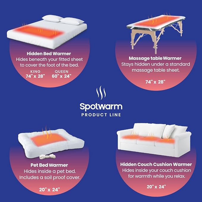 Hidden Heat Electric Foot of The Bed Warmer by SpotWarm; Wireless RF Remote - Image 7