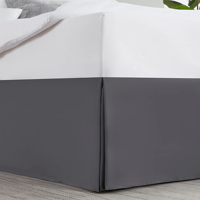Nestl Dark Gray Full Bed Skirt - Image 2