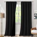 BGment Black Blackout Curtains for Living Room 95 Inch Long, Extra Long Thermal by BGment