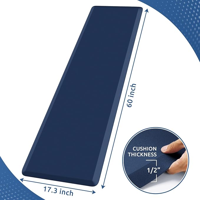 KitchenClouds Kitchen Mat Cushioned Anti Fatigue Kitchen Rug 17.3"x60" - Image 2