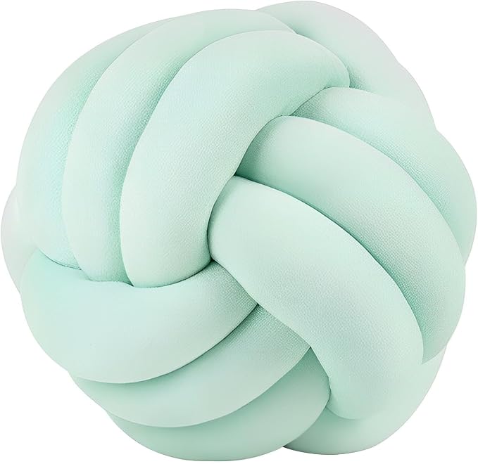 Knot Ball Pillows, Round Throw Pillow Cushion Home Decoration Soft Plush Pillow by KEBAIHUA