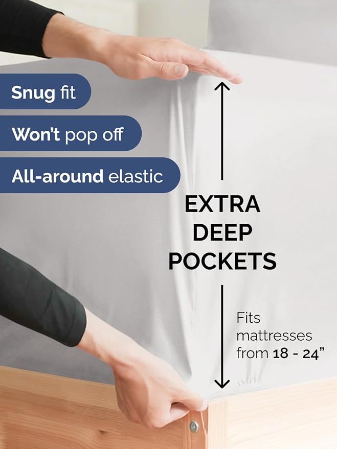 Extra Deep Twin Fitted Sheet - Image 2
