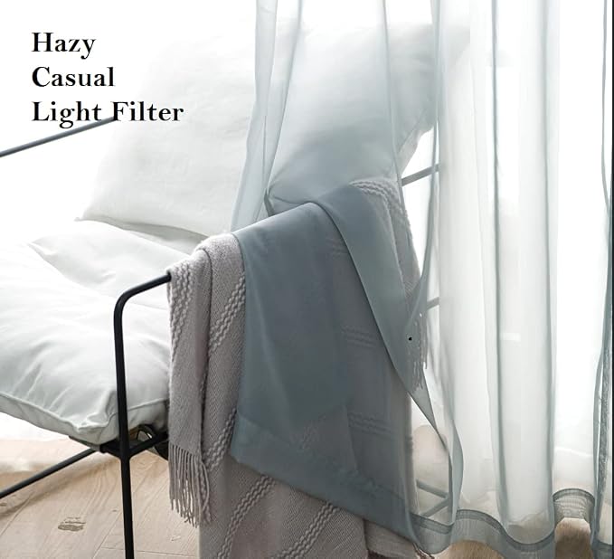 PI Light Grey Sheer Curtains - Image 5