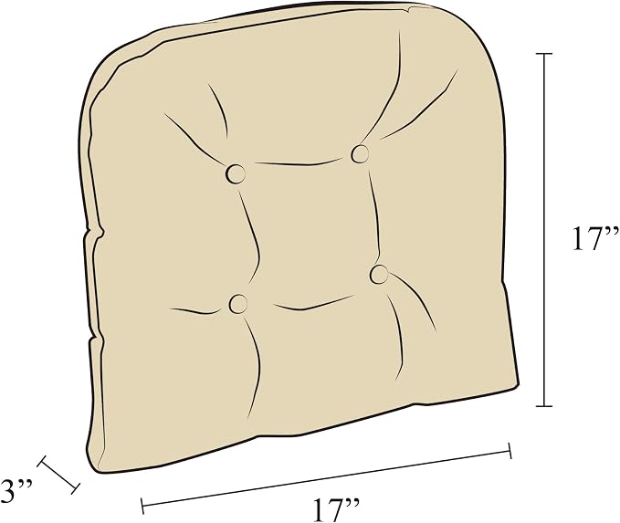 Klear Vu Gripper Overstuffed Universal Non-Slip Dining Chair Cushions - Image 5