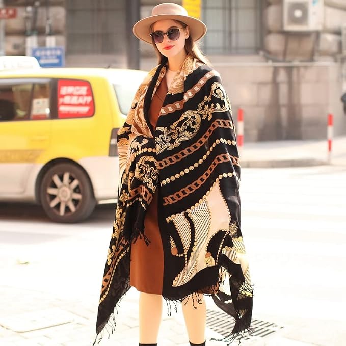 DANA XU 100% Merino Wool Pashmina Shawl - Image 8