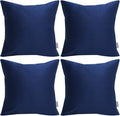 Thmyo 4-Pack 100% Cotton Comfortable Solid Decorative Throw Pillow Case Square by Thmyo