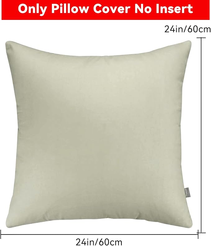 4-Pack 100% Cotton Comfortable Solid Decorative Throw Pillow Case, Thmyo Square - Image 5