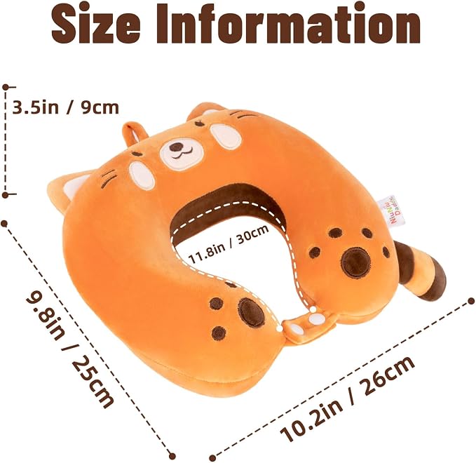 Niuniu Daddy Red Panda Kids Neck Travel Pillow - Image 3