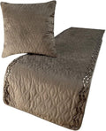 The HomeCentric King Queen Twin Gray Handmade Queen 74"x18" Bed Runner by TheHomeCentric