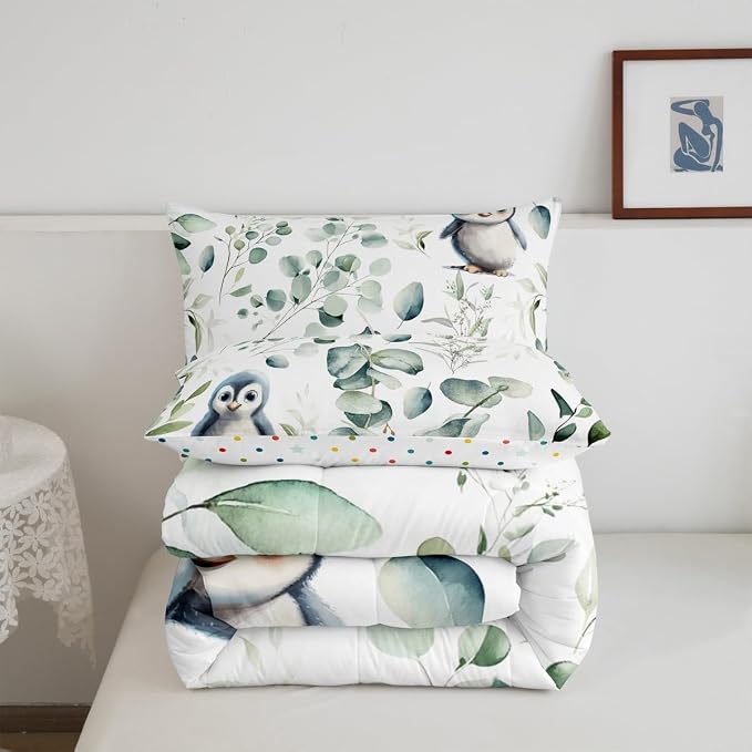 Erosebridal Cartoon Penguin Queen Bedding Sets Toddler Woodland Wildlife - Image 6