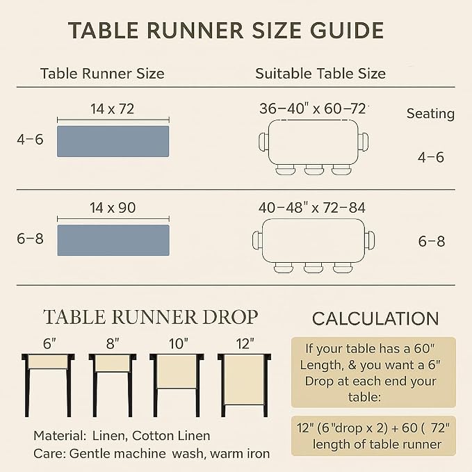 Home Ekaa Cotton Linen Table Runner 90 Inches Long – Motif Embroidery White - Image 7