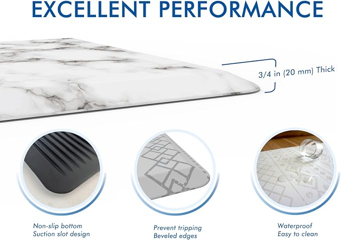 Klay Home Kitchen mats for Floor Anti Fatigue, 3/4" Thick 100% PU Memory Foam - Image 5