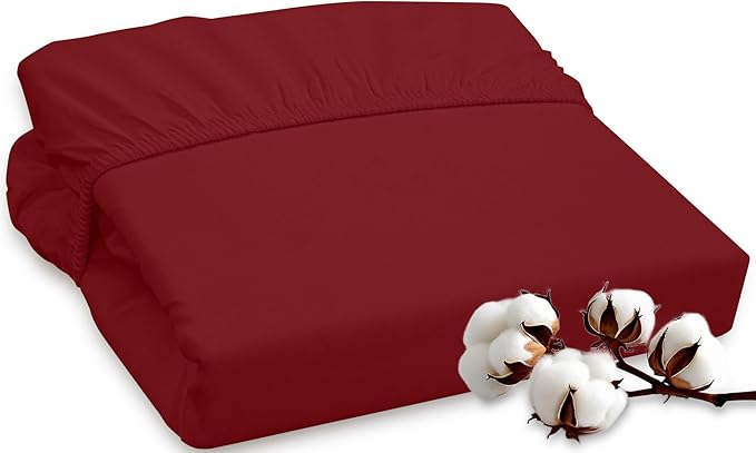 ROYALE LINENS 300 Thread Count 100% Long Staple Combed Cotton Fitted Sheet Queen by ROYALELINENS