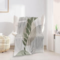 Boho Mid Century Throws Blankets Beige Yellow Modern Abstract Throw Blankets by Reateforin