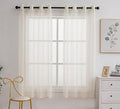 PI Sheer Curtains Grommet Top, Fashion Cream Voile Panels by PI