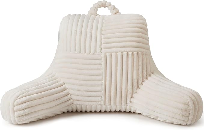 Blissful Diary Reading Pillow for Sitting in Bed, Flannel Back Pillow Bed - Image 4