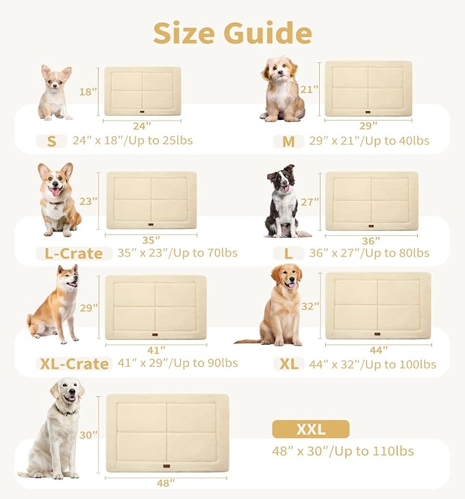 MADE 4 PETS Dog Crate Pad Bed for Extra Large Dogs, Washable & Reversible - Image 5